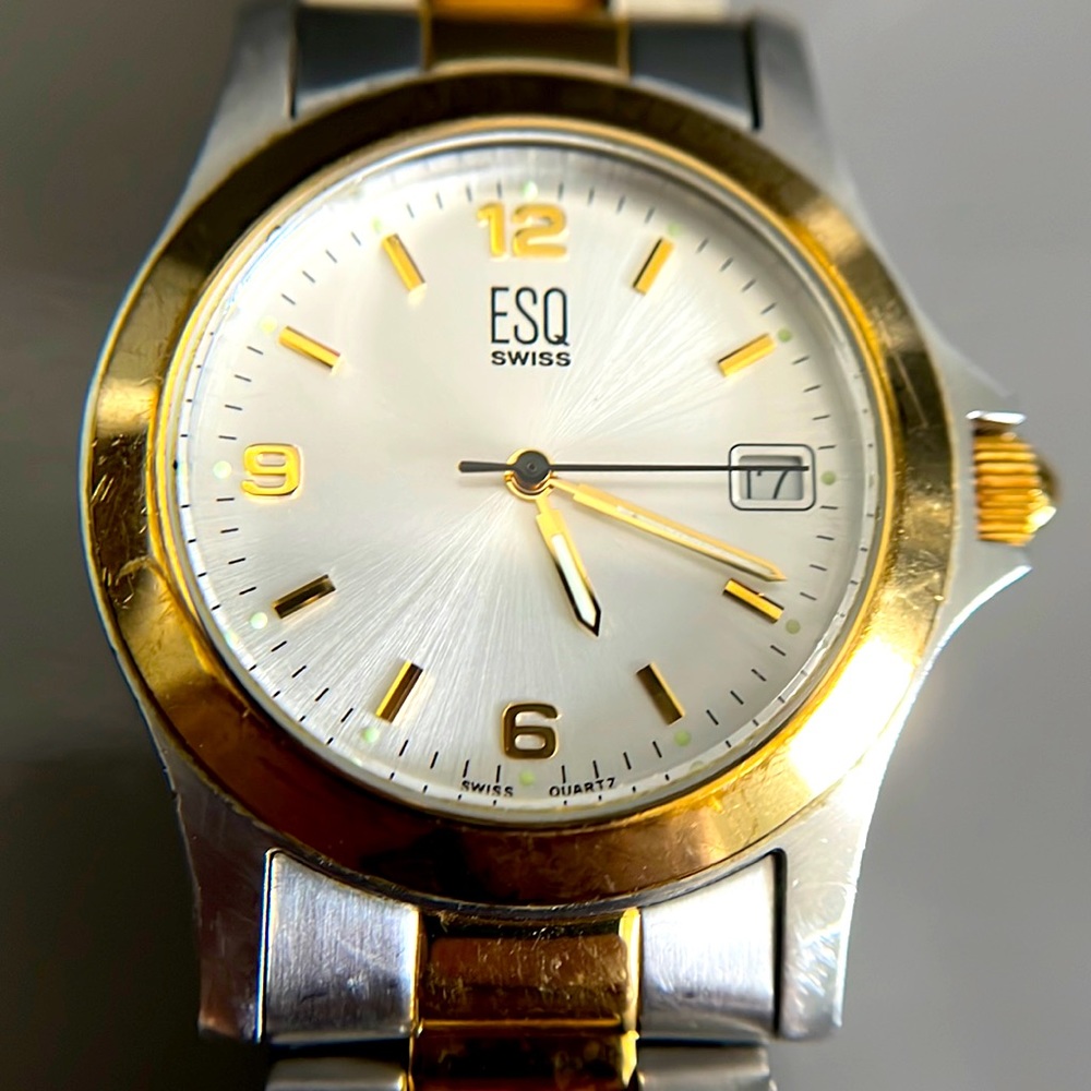 ESQ Swiss Vintage Men's Two Tone Stainless Steel Watch